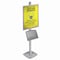 Azar Displays Sky Tower Display w/ 22"W x 28"H Snap Frame & Steel Brochure Shelf 300291-SLV - alternate 3